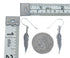 Native American Sterling Silver Feather Hook Dangle Earrings JX125555